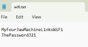 Collect your wifi details