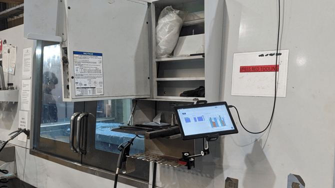FourJaw install next to machine