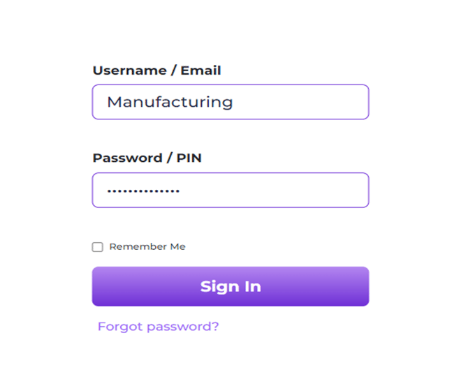 FourJaw log in screen