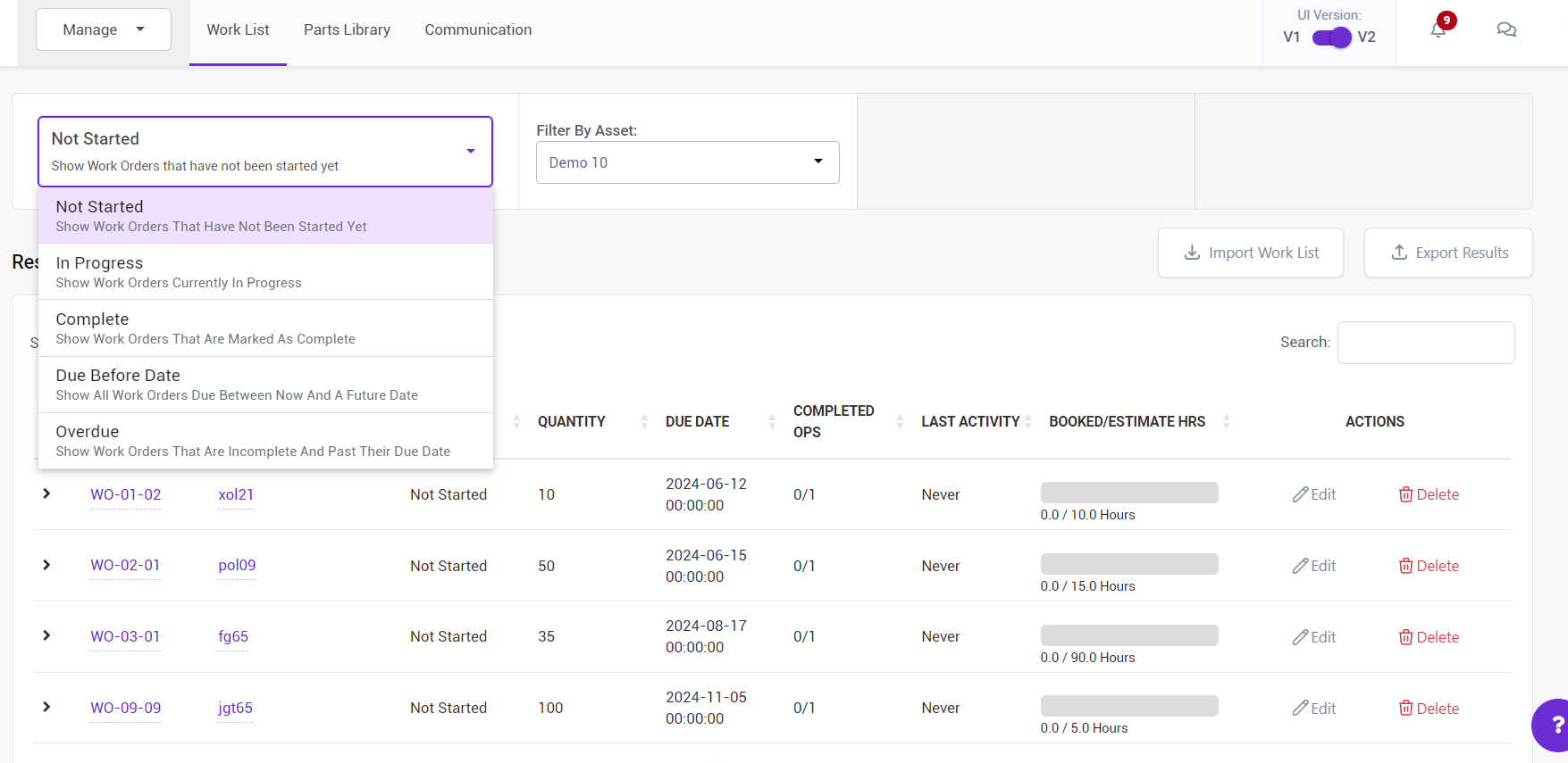 Manage Workspace Overview